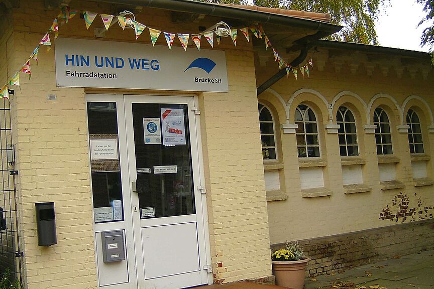 Fahrradstation Eingang Eingang der Fahrradstation